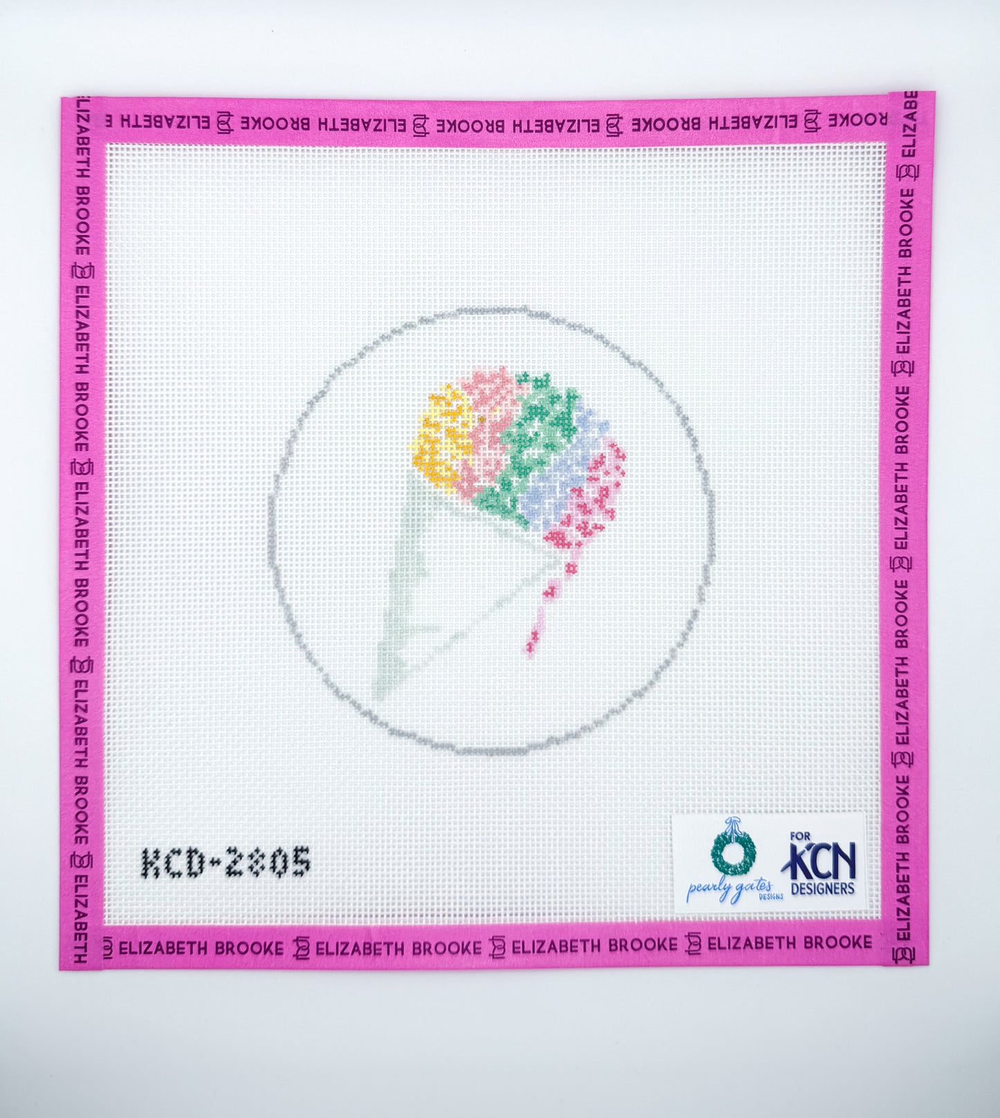 Snow Cone Round needlepoint canvas