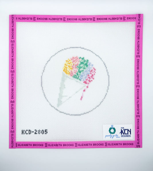 Snow Cone Round needlepoint canvas
