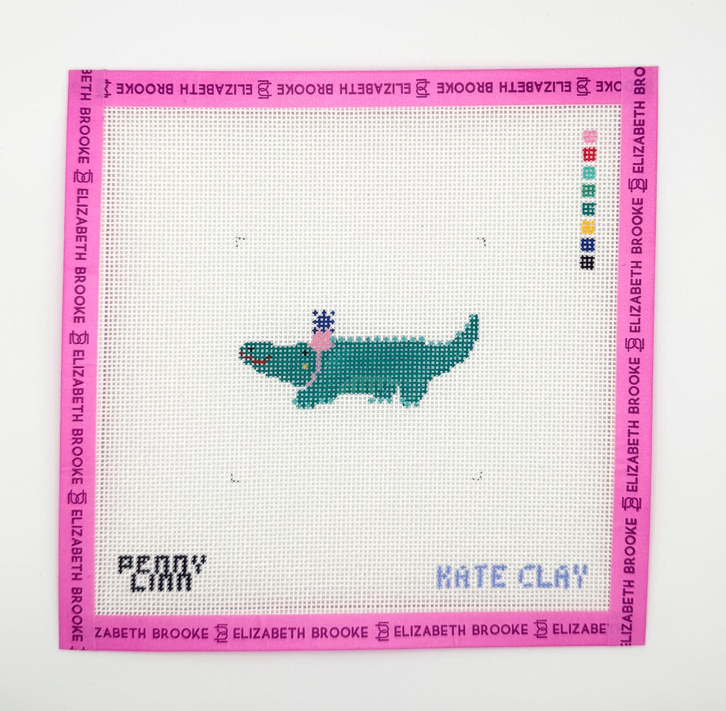 Party Animal Alligator Needlepoint Canvas