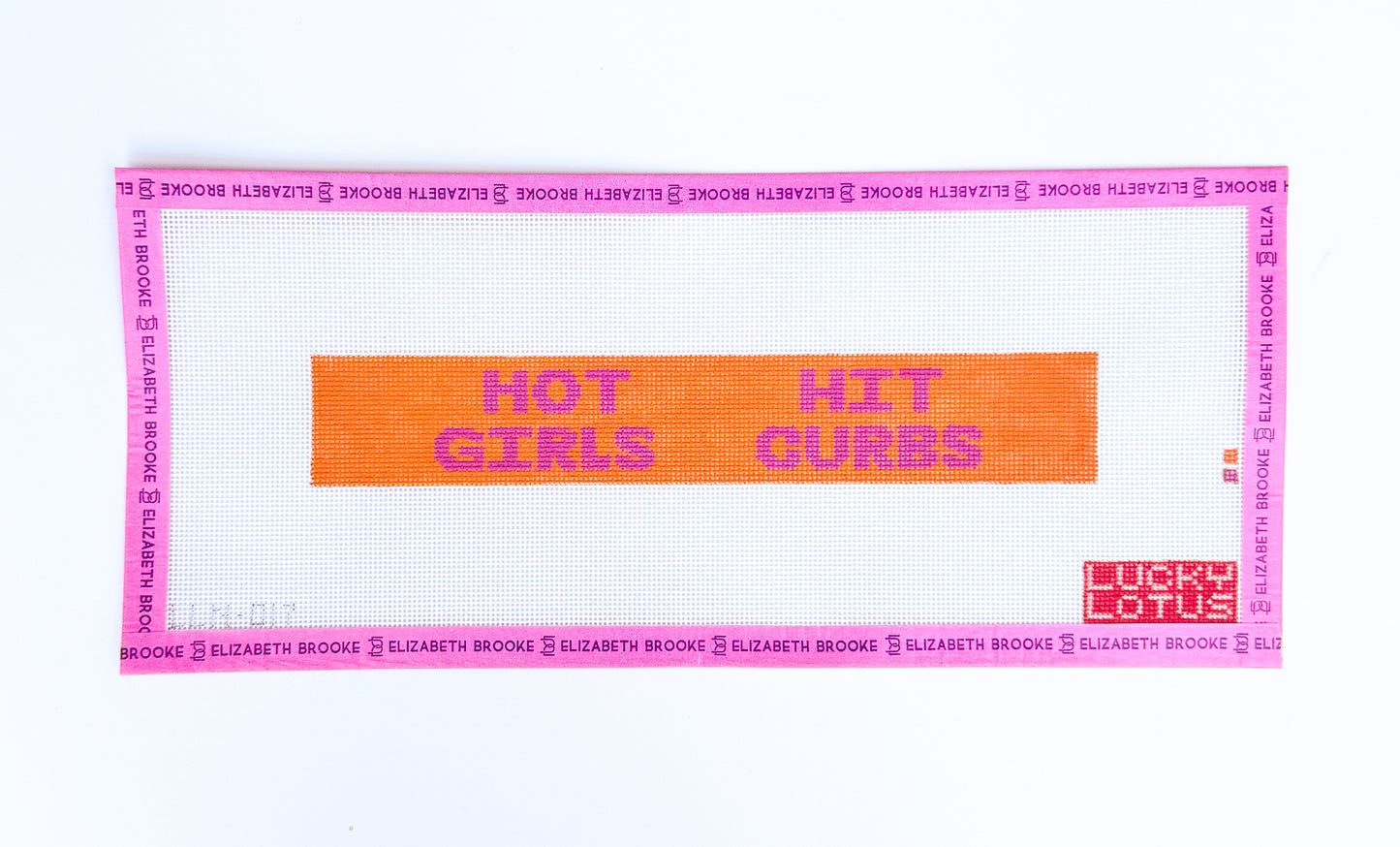 Hot Girls Hit Curbs Key Fob Needlepoint Canvas