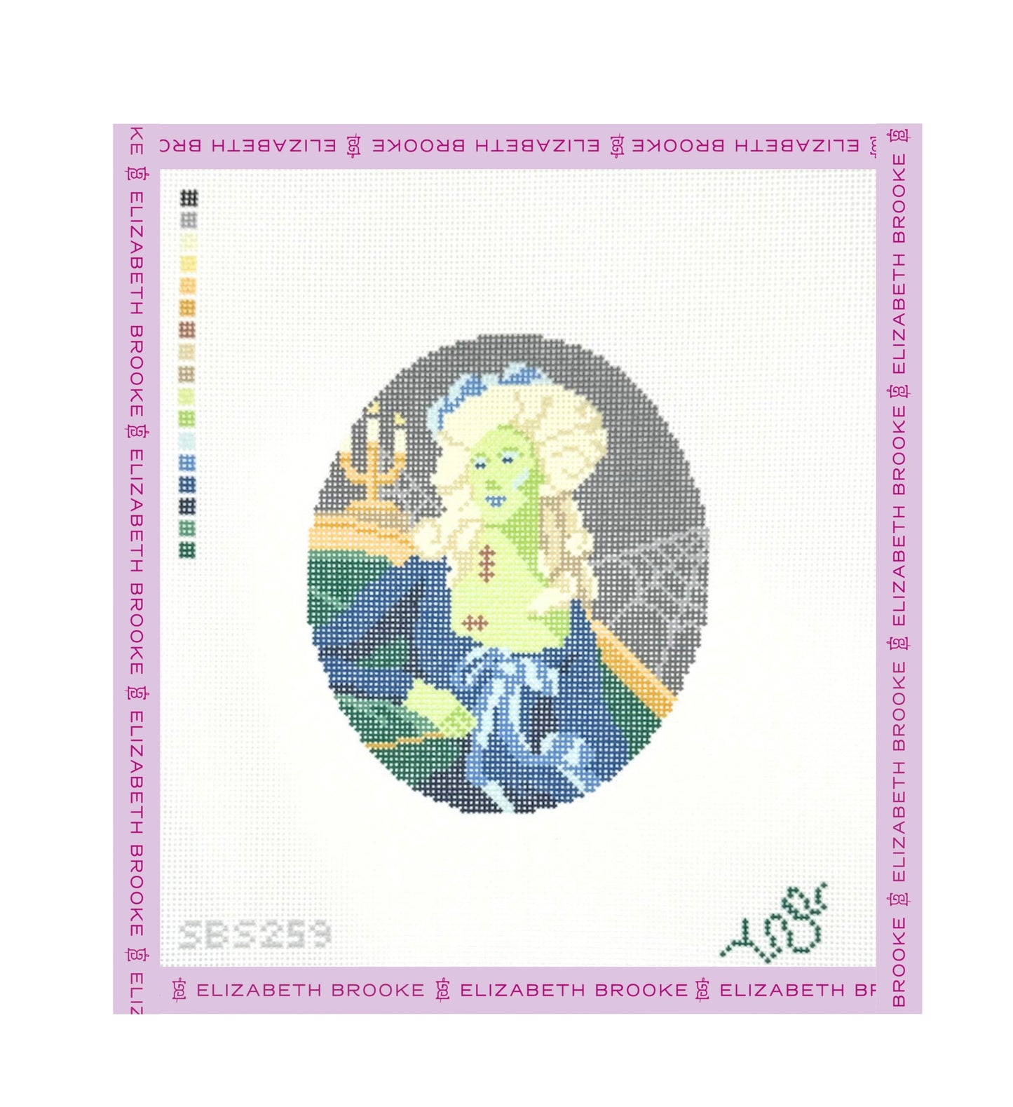 Bride of Frankenstein the XIV Needlepoint Canvas