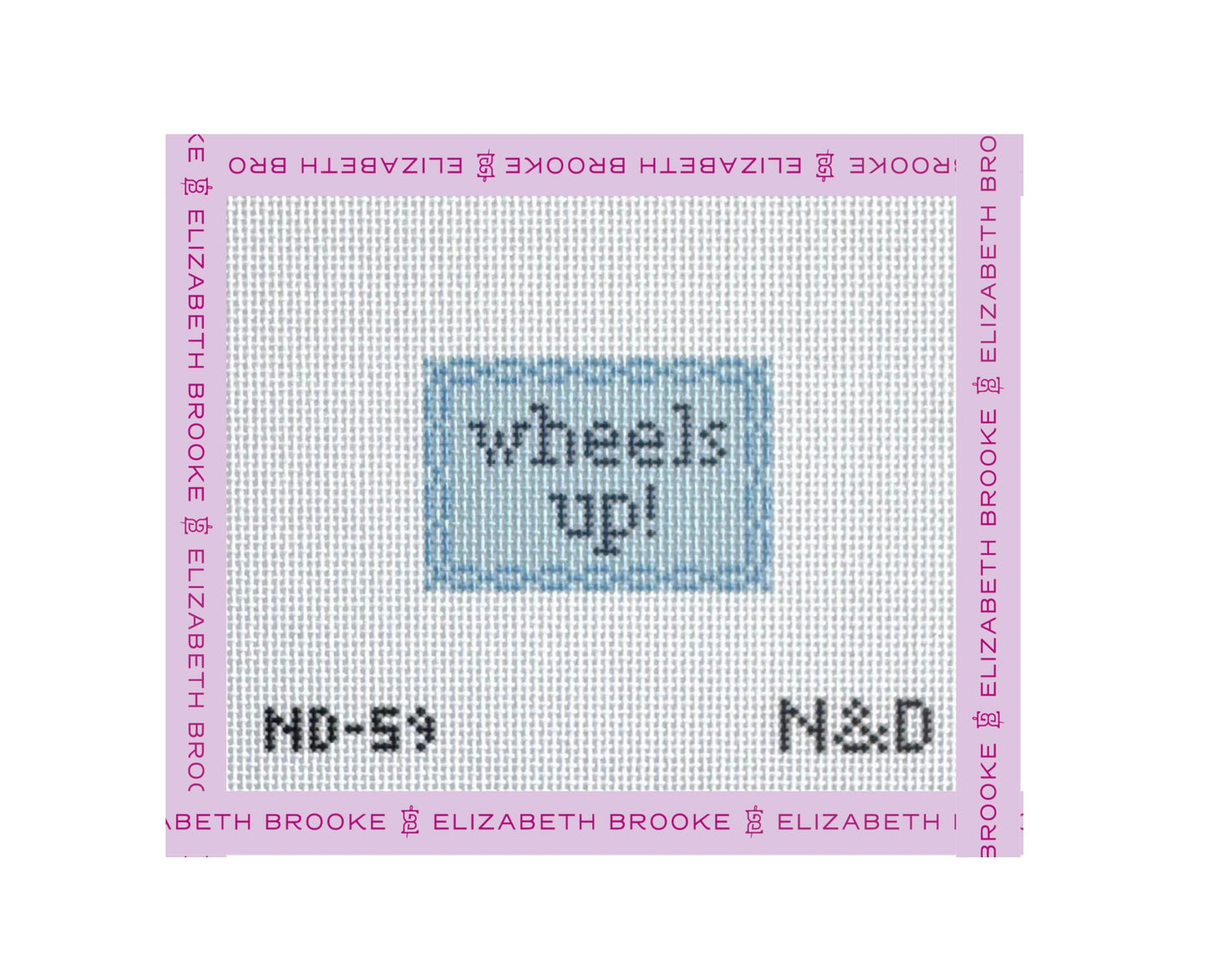 Wheels Up Luggage Tag Insert Needlepoint Canvas