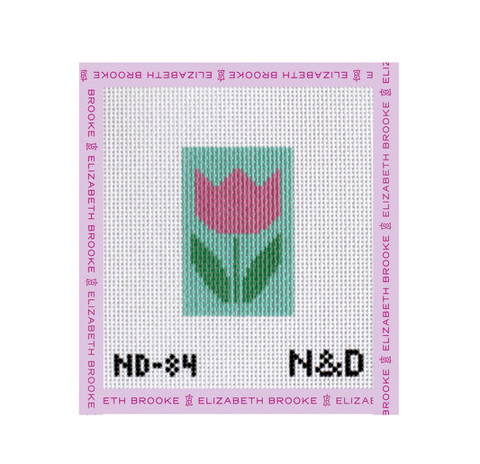 Tulip Luggage Tag Insert Needlepoint Canvas