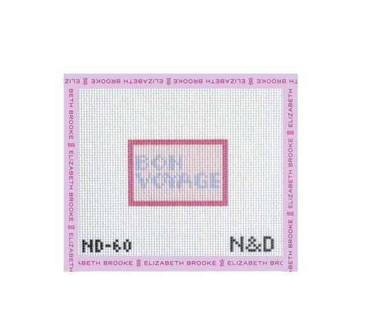 Bon Voyage Luggage Tag Insert Needlepoint Canvas