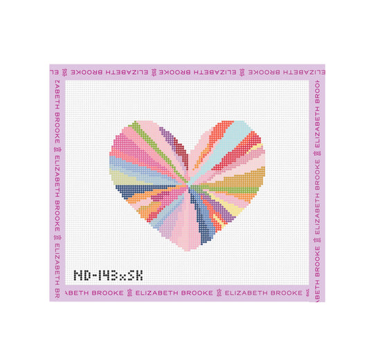Tie Dye Heart Needlepoint Canvas