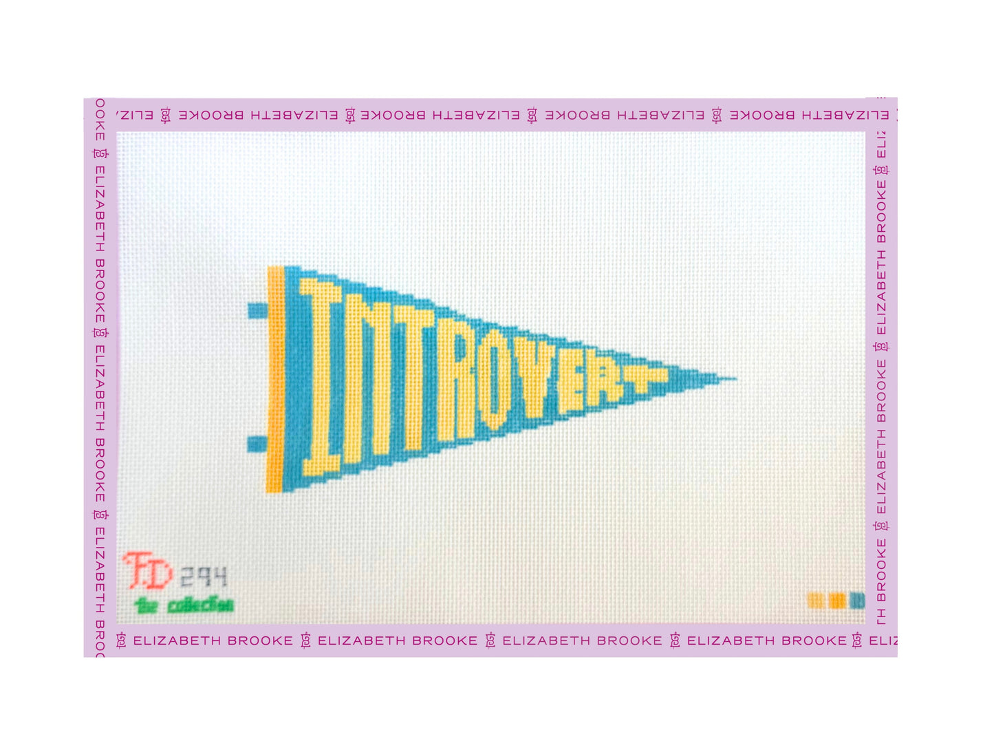 Introvert Flag Needlepoint Canvas