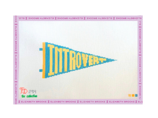 Introvert Flag Needlepoint Canvas