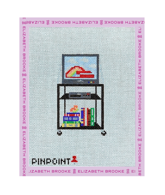 Reading Rainbow Classroom TV Cart  Needlepoint Canvas