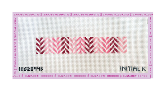 Herringbone Fob Pink Needlepoint Canvas