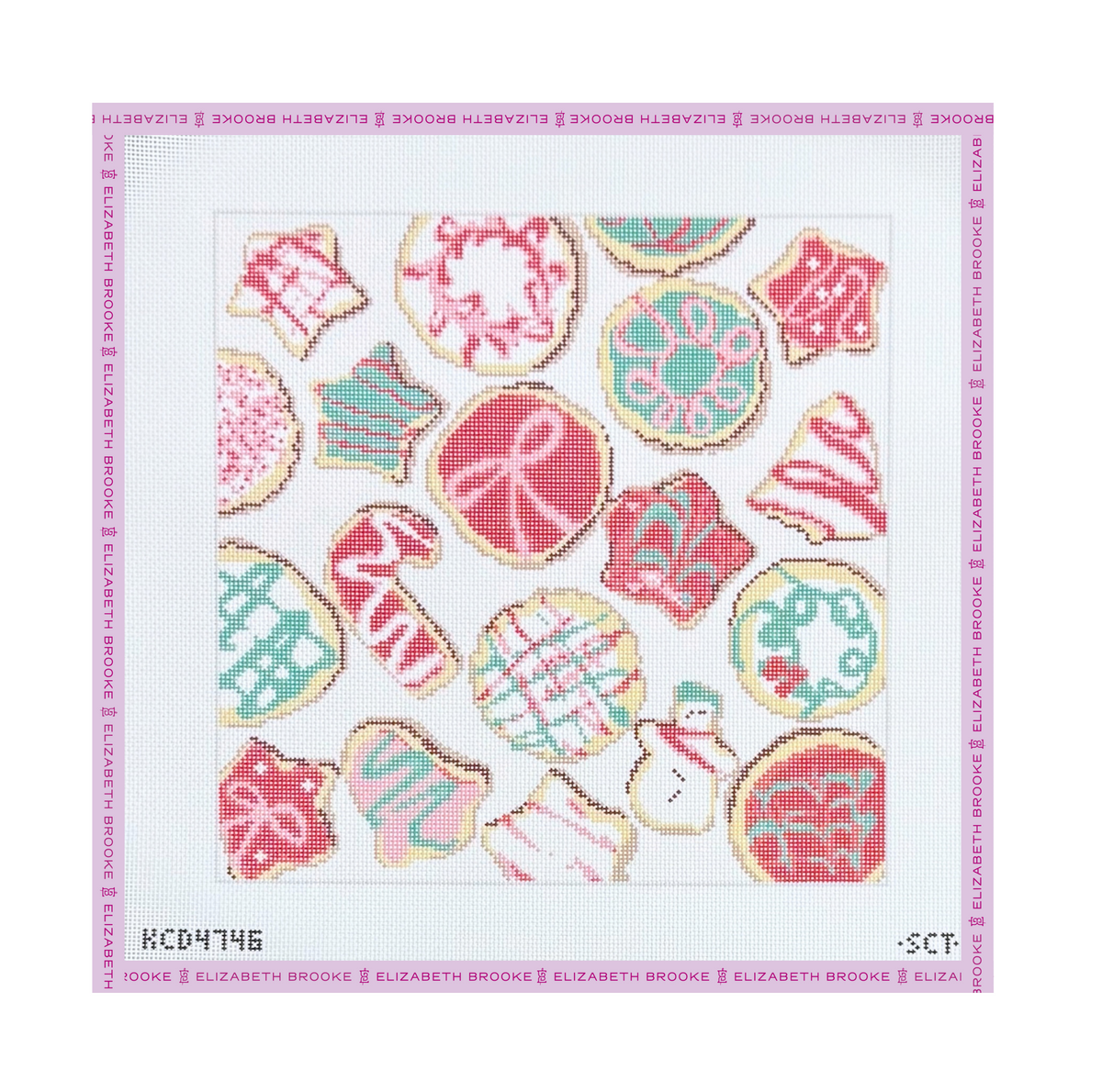 Christmas Cookie Tray Needlepoint Canvas