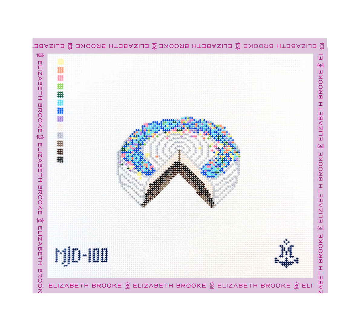 Ice Cream Cake Needlepoint Canvas