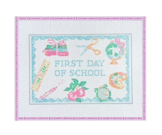First Day of School Needlepoint Canvas