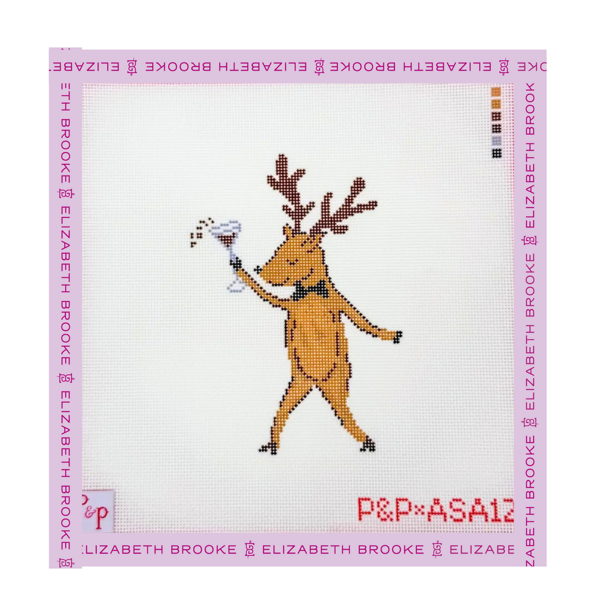 Espresso Buck Needlepoint Canvas