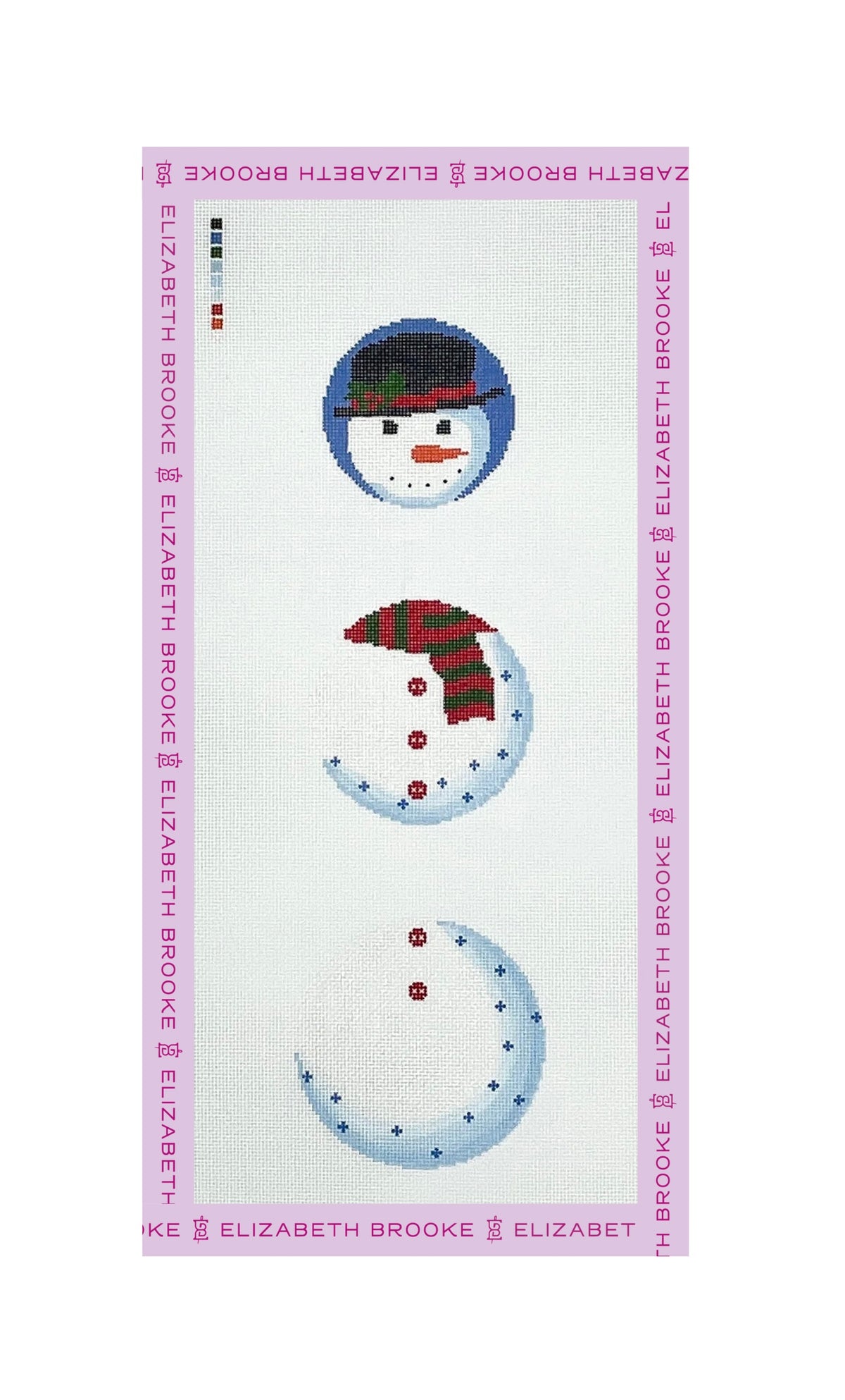 Snowman Dangle Needlepoint Canvas