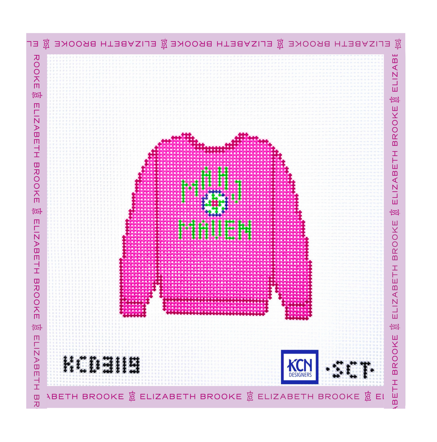 Mahj Maven Sweatshirt Needlepoint Canvas