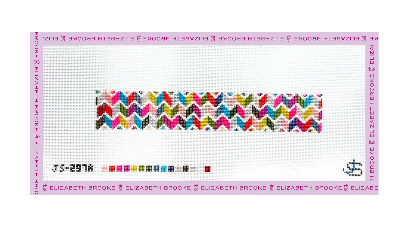 Chevron Stripe Key Fob Needlepoint Canvas