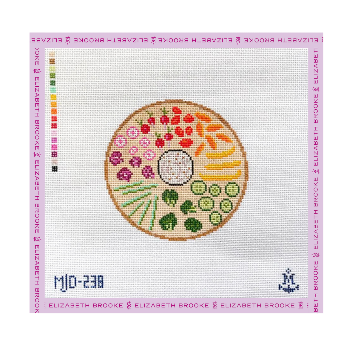 Crudites Platter Needlepoint Canvas