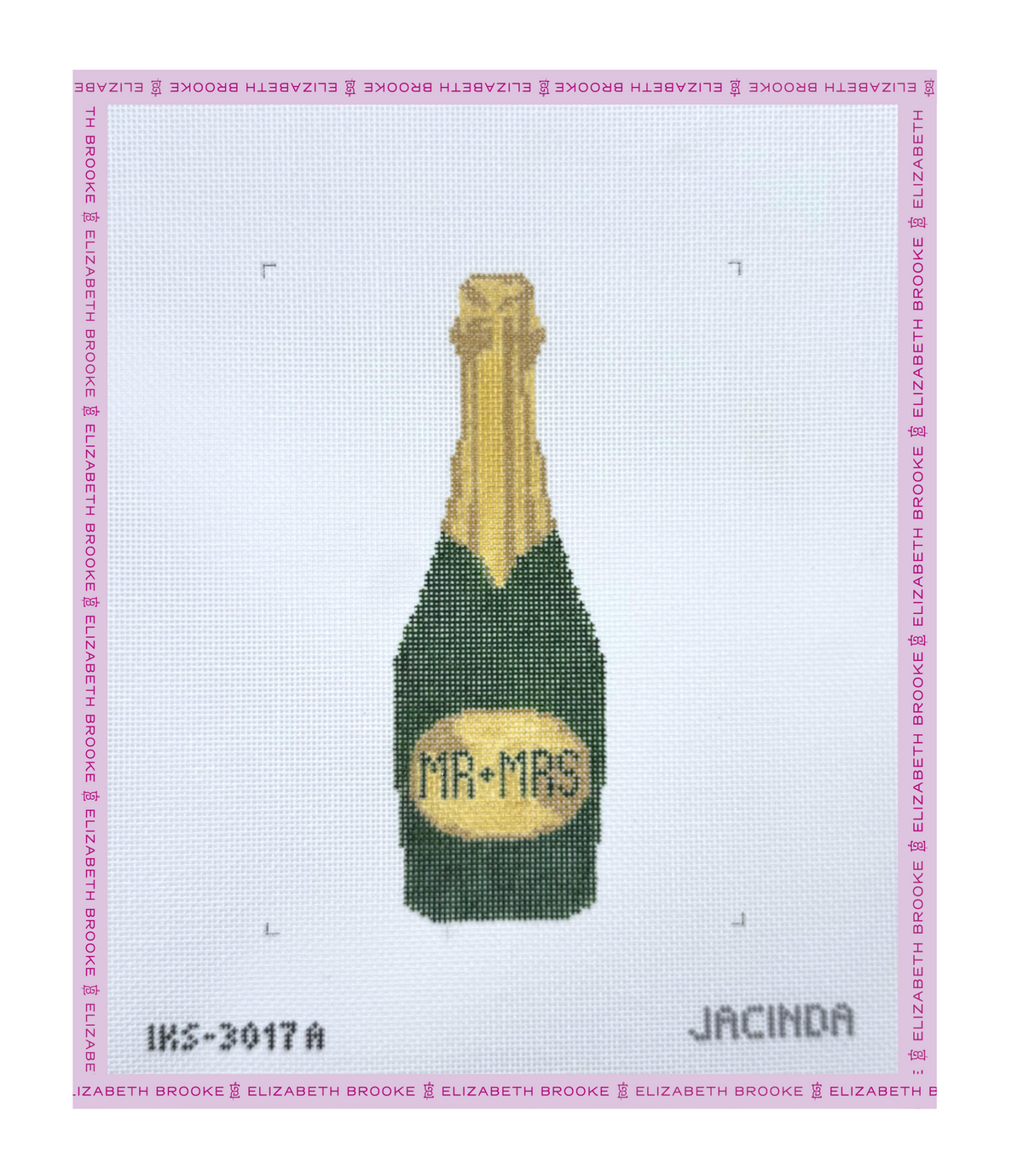 Mr & Mrs Champagne Needlepoint Canvas
