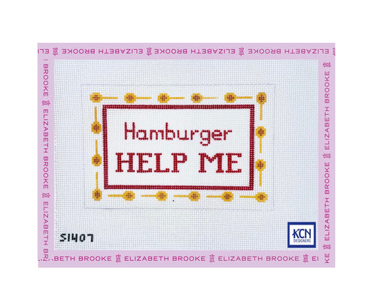 Hamburger Help Me Needlepoint Canvas