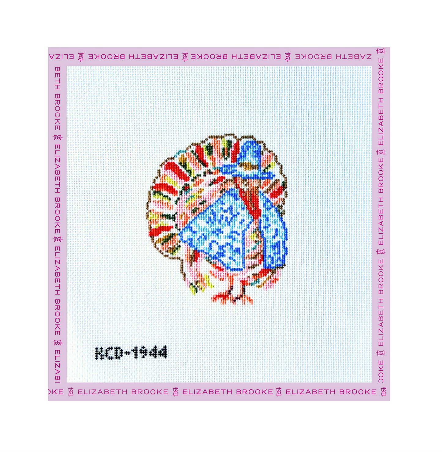 Chinoiserie Turkey Needlepoint Canvas