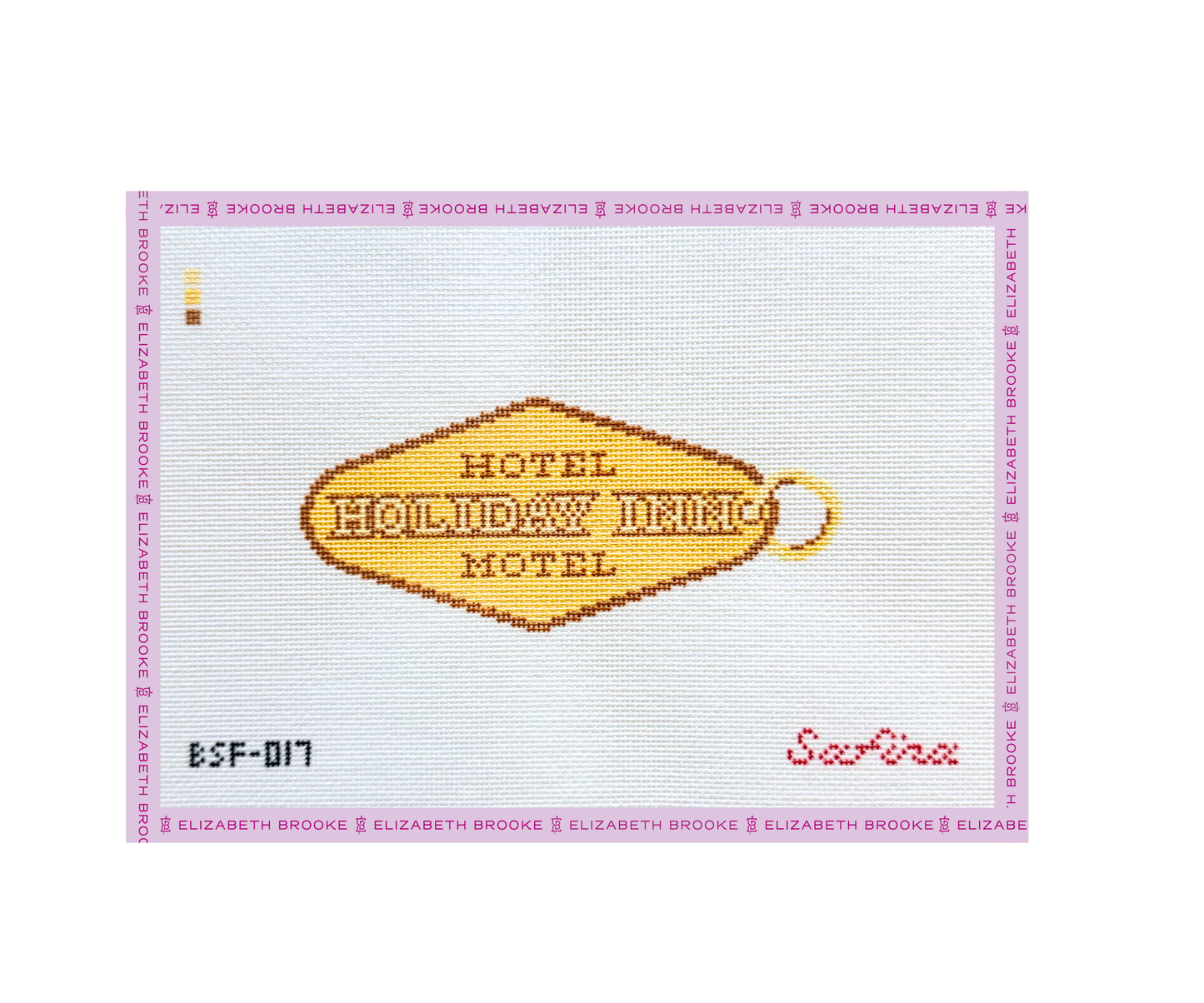 Hotel Motel Holiday Inn Key Tag Needlepoint Canvas