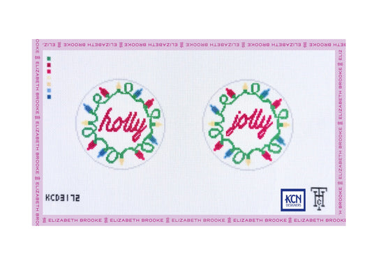 Holly Jolly Ornaments Needlepoint Canvas