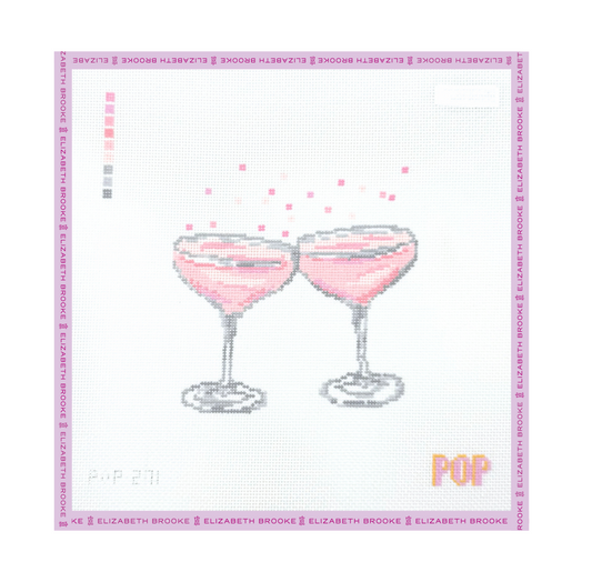 Champagne Cheers Needlepoint Canvas