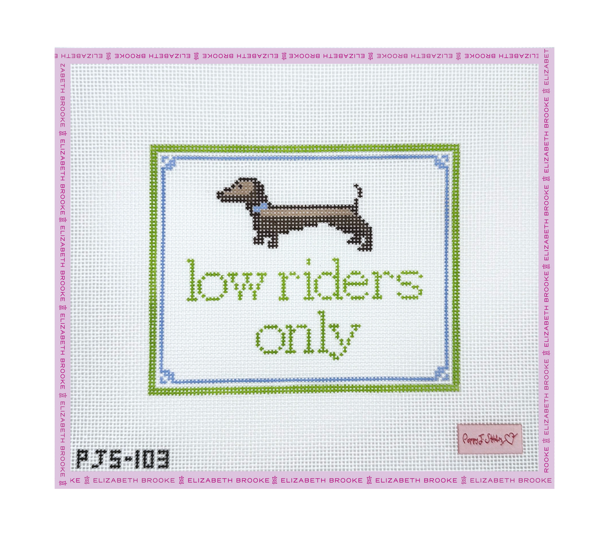 Low Riders Only Needlepoint canvas