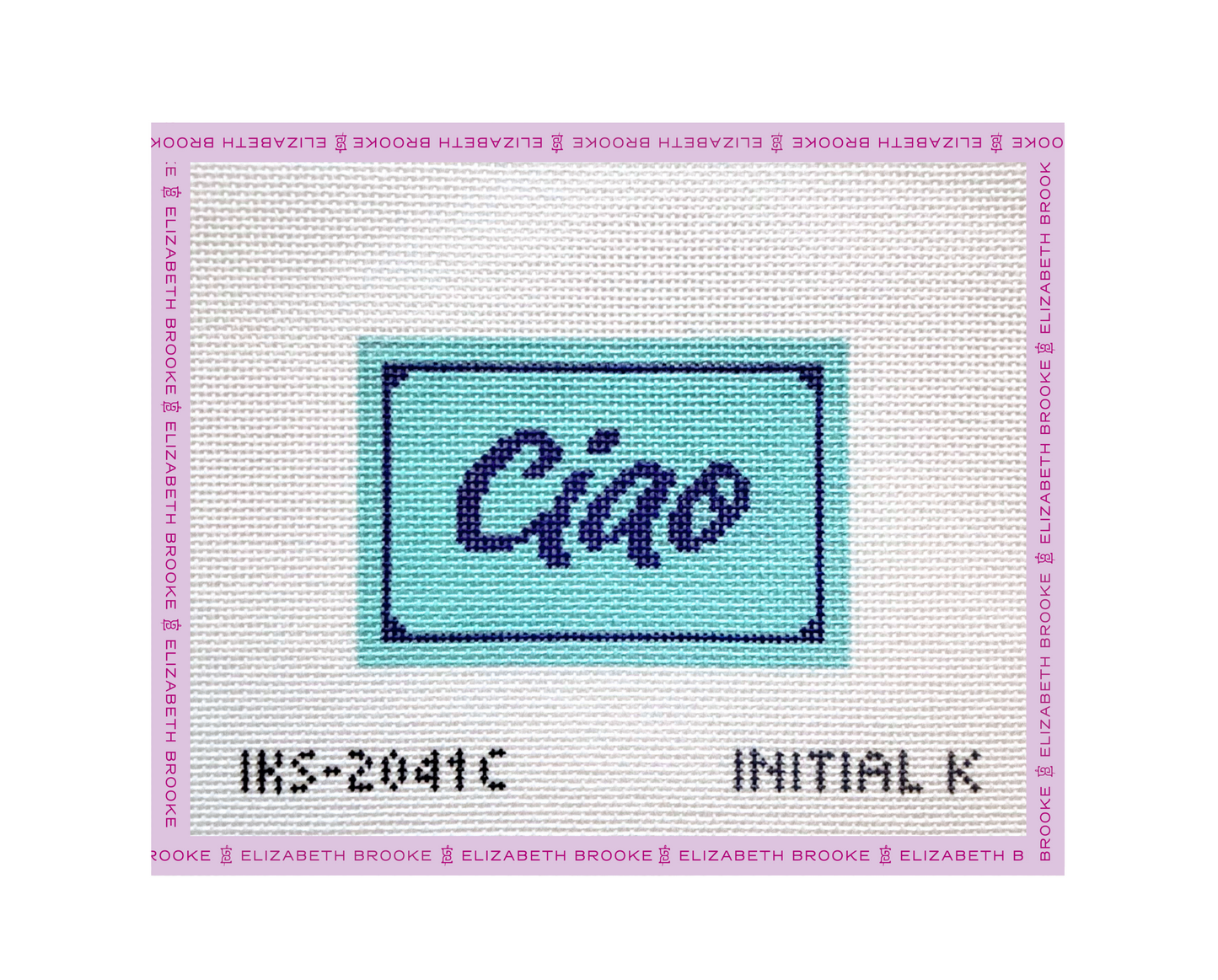 Aqua Ciao Passport Needlepoint Canvas