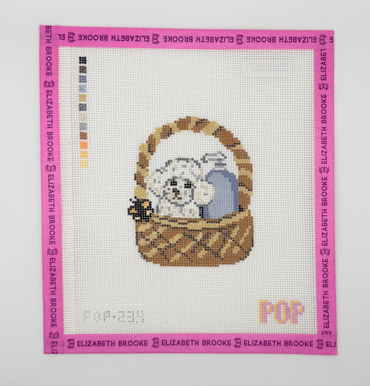 Precious in a Basket Needlepoint canvas