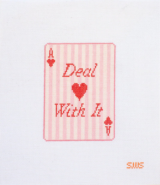 Deal With it Card Needlepoint Canvas