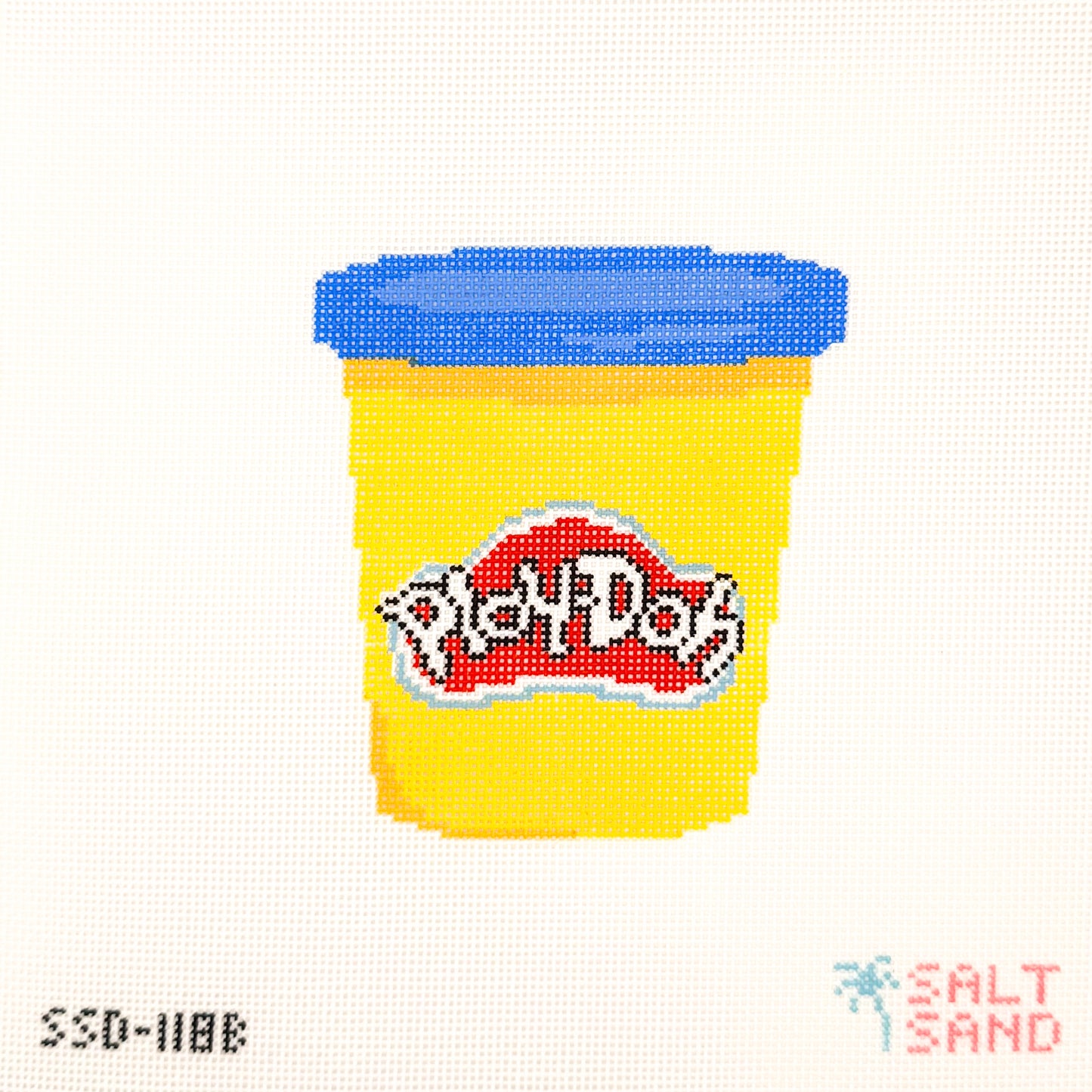 Play-Doh Blue Lid Needlepoint Canvas