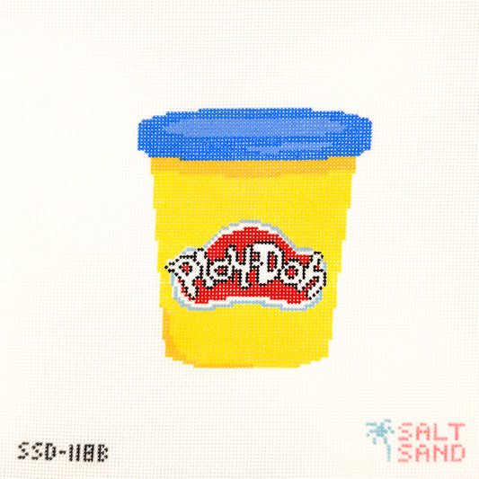 Play-Doh Blue Lid Needlepoint Canvas