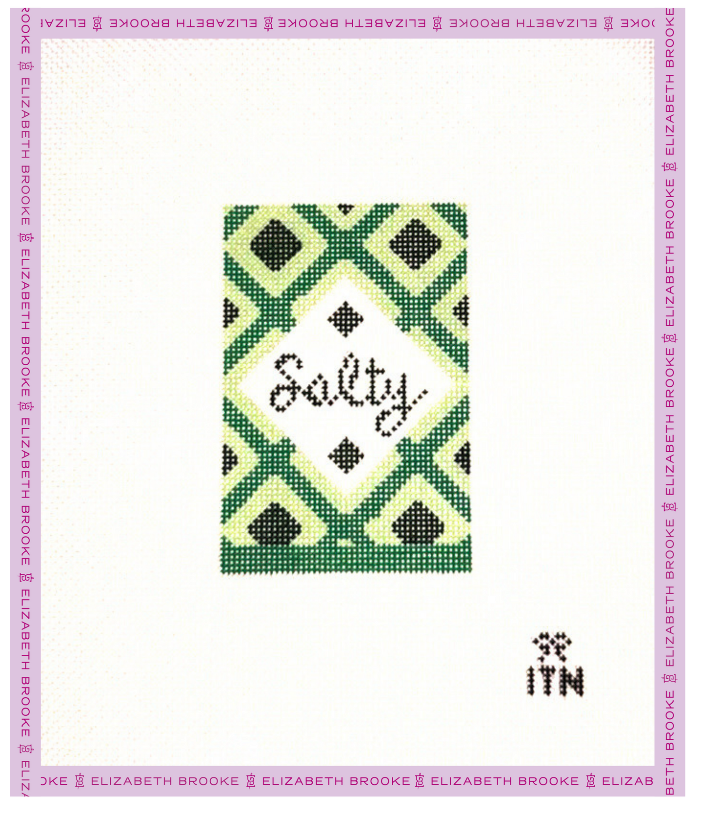 Salty Salt Box Needlepoint Canvas