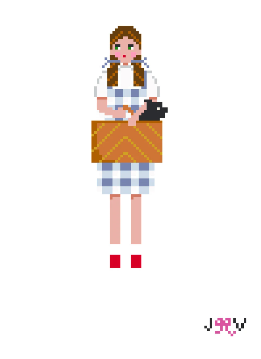 Dorothy iconic girl needlepoint canvas