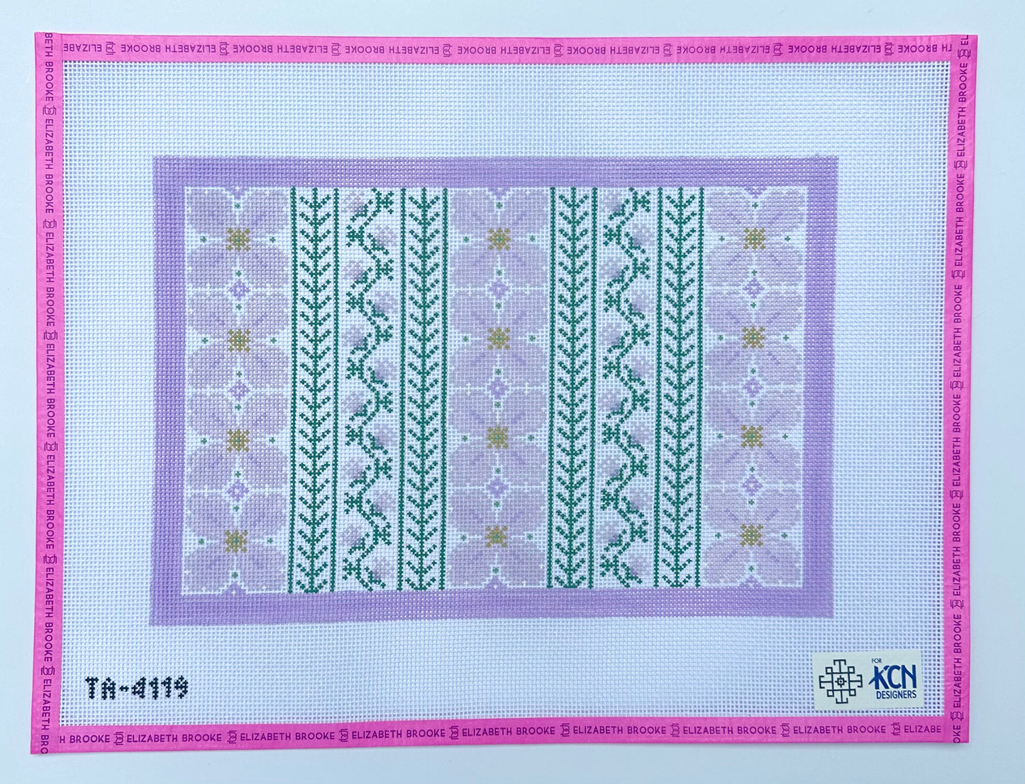Primrose Clutch Purple Needlepoint canvas purple