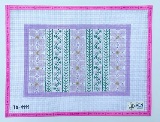 Primrose Clutch Purple Needlepoint canvas purple