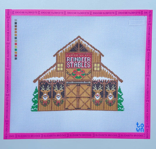 Christmas Village Reindeer Stable
