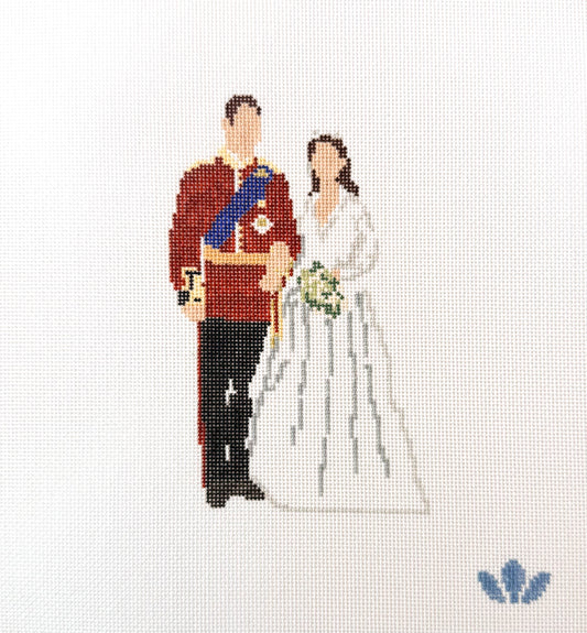 Kate and William Wedding Needlepoint canvas