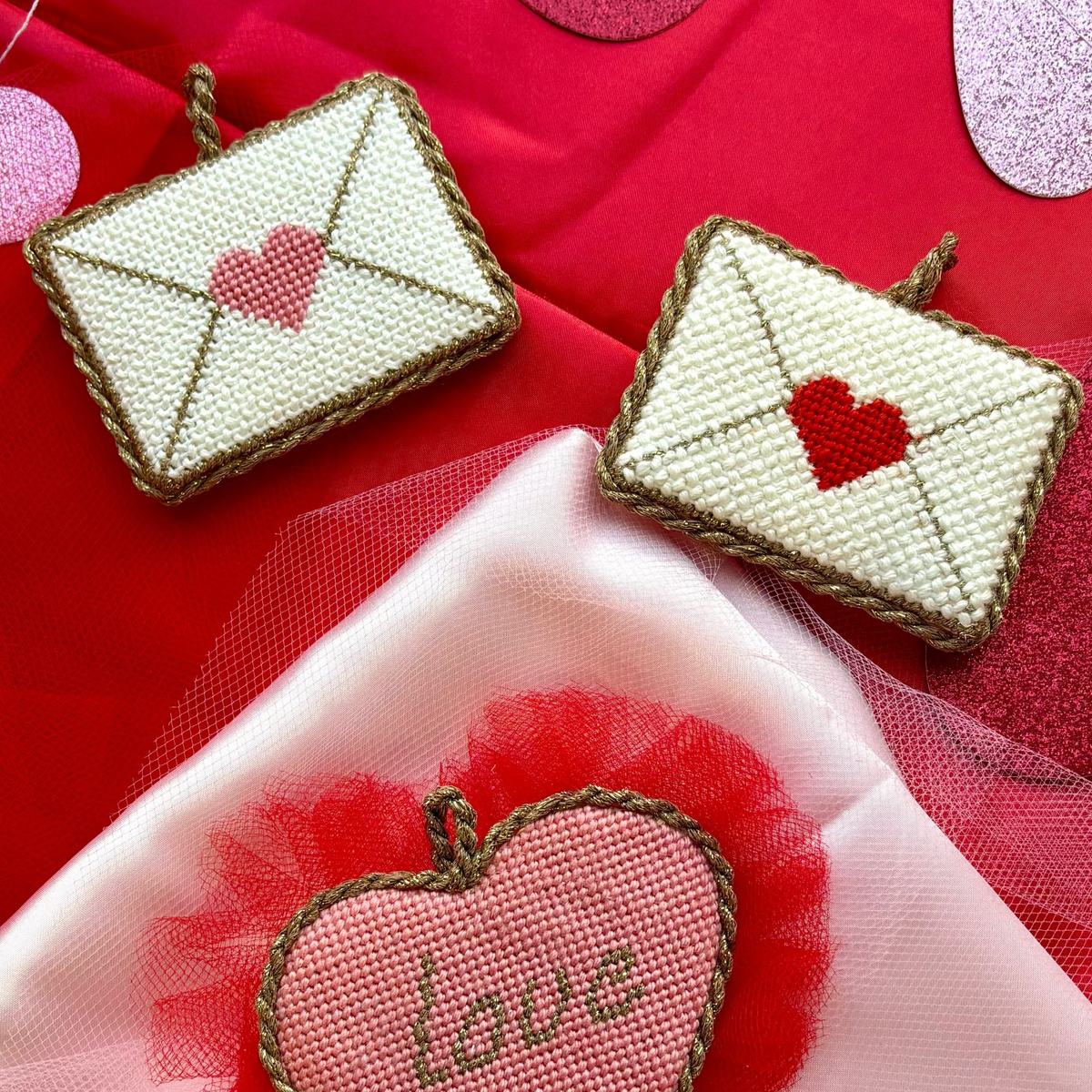 Love Note Hand Painted Needlepoint Canvas