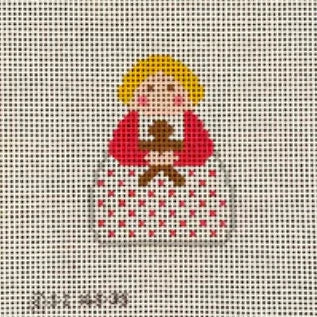 Angel with Gingerbread Man Needlepoint Canvas