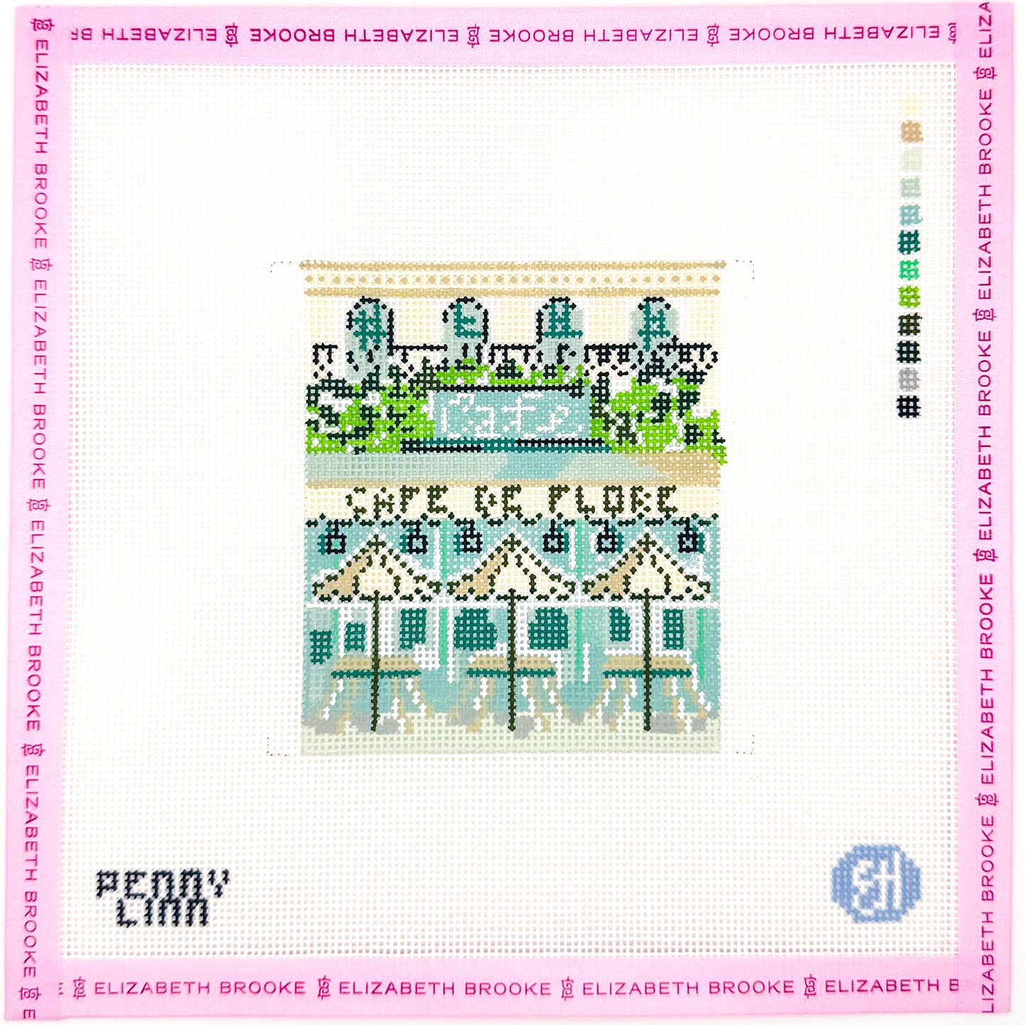Cafe de Flore Paris Needlepoint Canvas