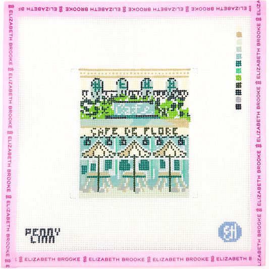 Cafe de Flore Paris Needlepoint Canvas