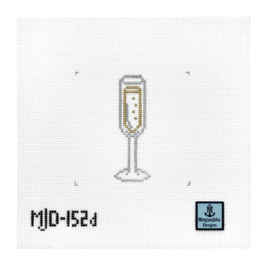 Champagne Silhouette Needlepoint Canvas