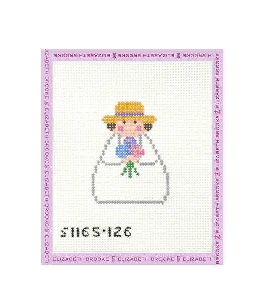 Hydrangea Angel Needlepoint Canvas