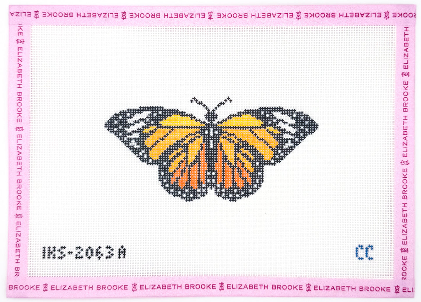 Monarch Butterfly Ornament Needlepoint Canvas