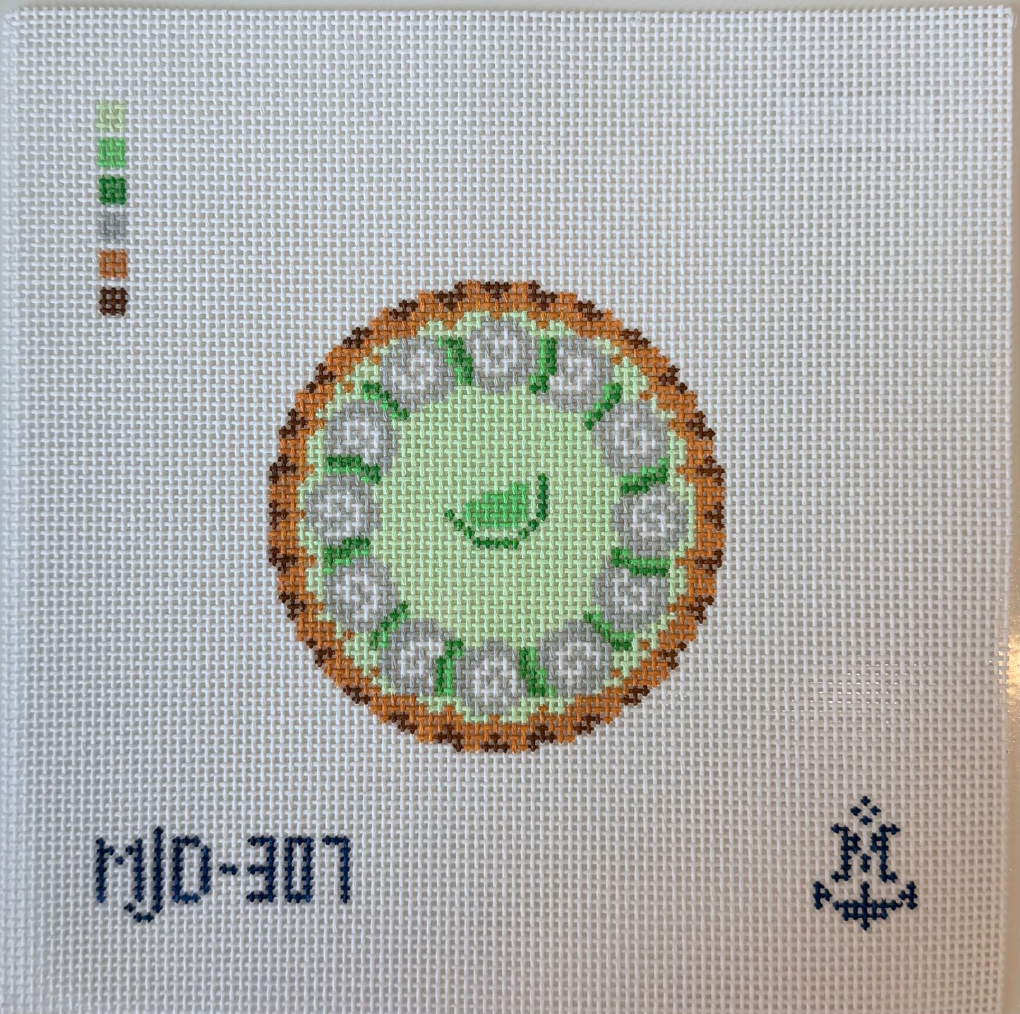 Key Lime Pie needlepoint canvas