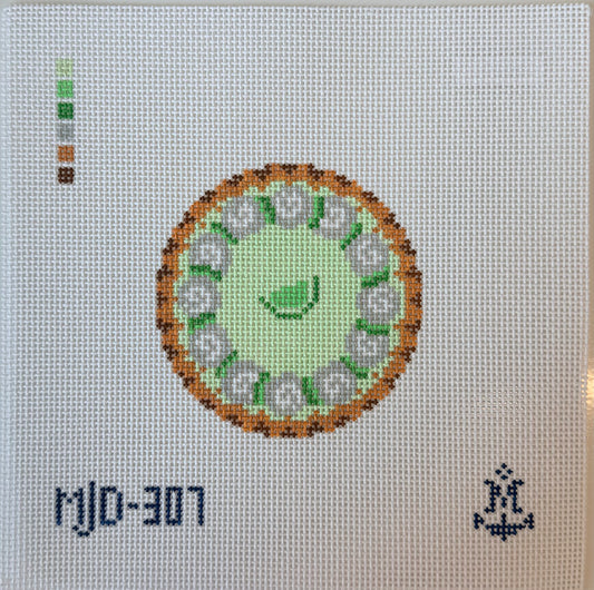 Key Lime Pie needlepoint canvas