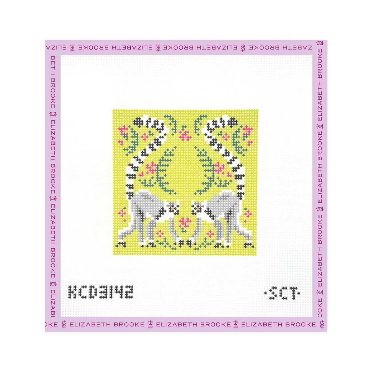Tropical Lemur Needlepoint Canvas