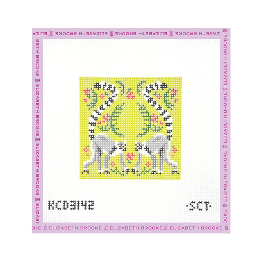 Tropical Lemur Needlepoint Canvas